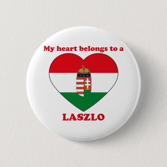 Laszlo Pinback Button (Front)