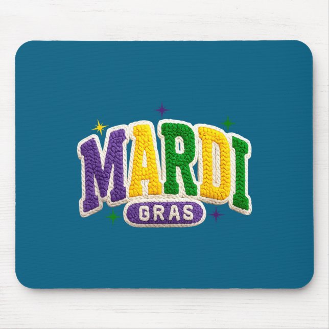 Latch Hook Mardi Gras Trendy Funny Gift Tee Men, W Mouse Pad (Front)