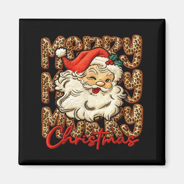 Latch Hook Yarn Crochet Coquette Merry Christmas  Magnet (Front)