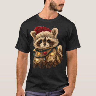 Latch Hook Yarn Crochet Festive Feral Raccoon And T-Shirt