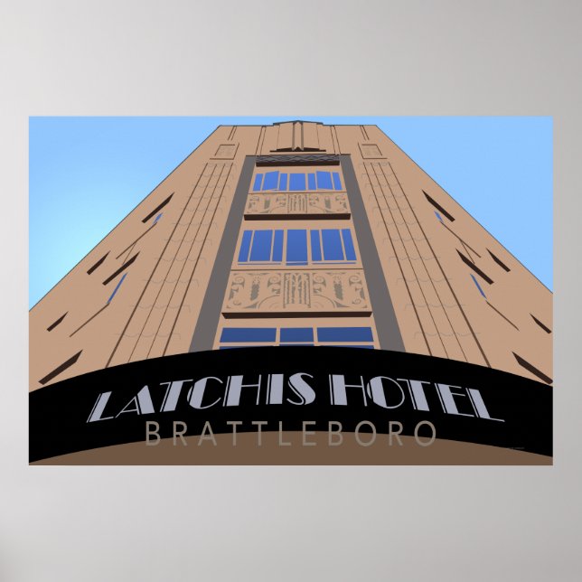 Latchis Hotel Retro Travel Poster (Front)