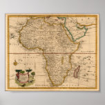 Late 19th Century Africa Map Poster at Zazzle