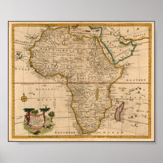 late 19th century Africa Map Poster
