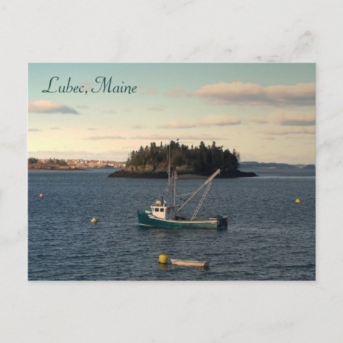 Late Afternoon in Lubec Maine Postcard