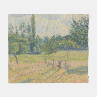 "Late Afternoon in our Meadow" - Camille Pissarro Fleece Blanket