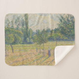 "Late Afternoon in our Meadow" - Camille Pissarro Sherpa Blanket