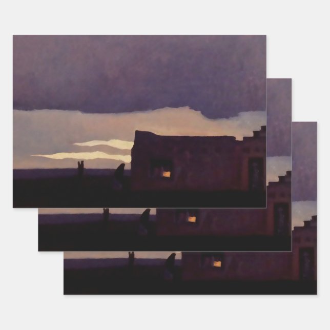 “Late Afternoon” Western Art by Maynard Dixon Wrapping Paper Sheets (Set)