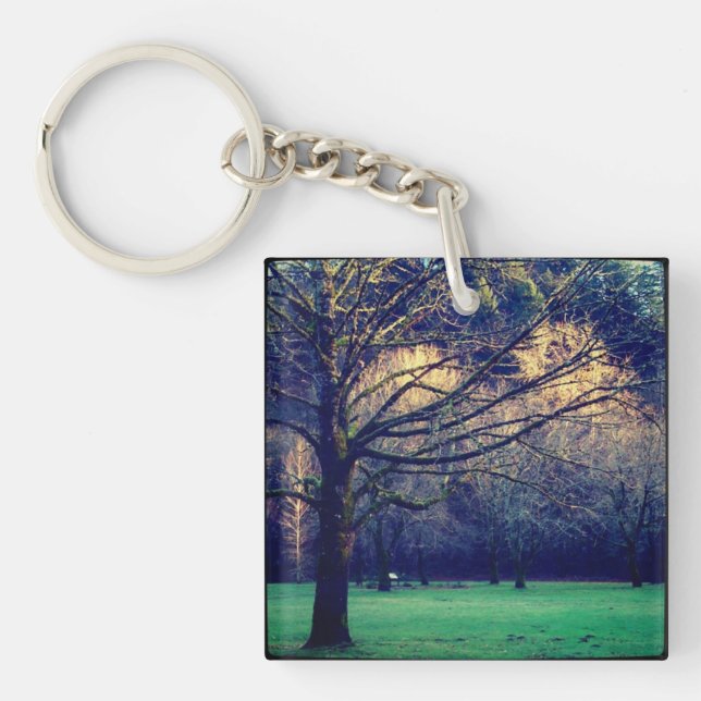 Late Autumn at Oxbow Regional Park Keychain (Front)