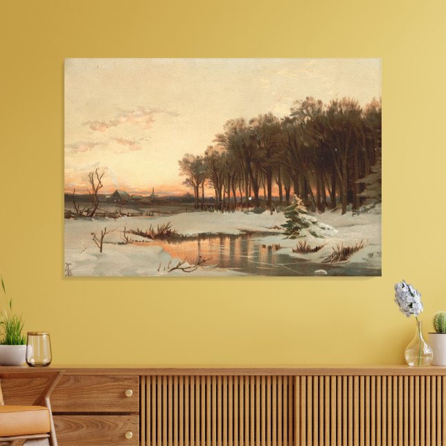 Late Autumn, Saco River Canvas Print (Insitu(LivingRoom))