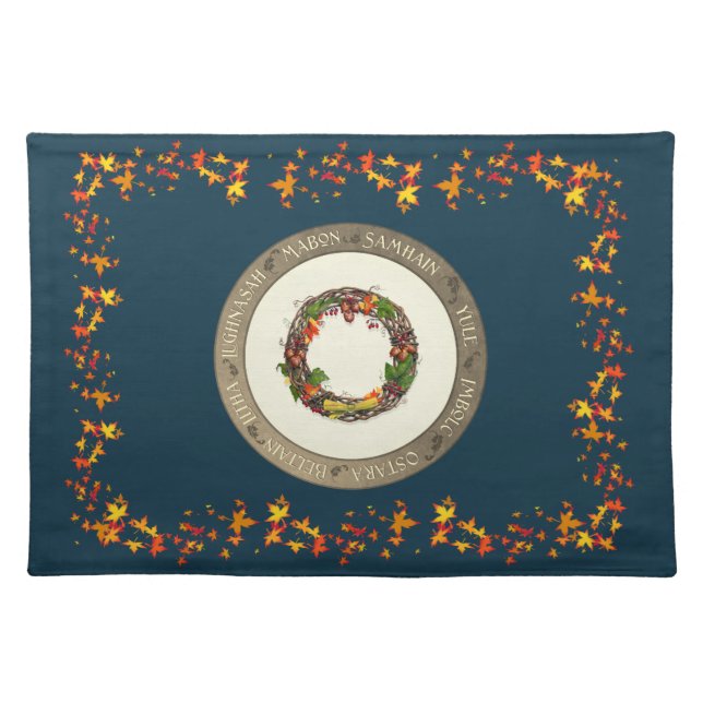 Late Autumn Wheel of the Year Altar Mat (Front)