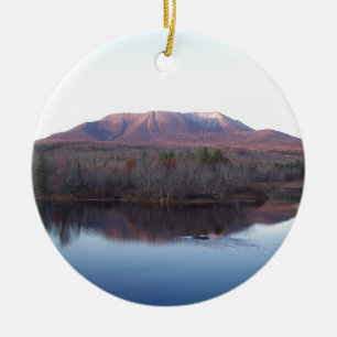 Late fall at Abol Bridge Ceramic Ornament