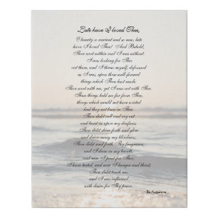Late Have I Loved Thee - Saint Augustine Faux Canvas Print