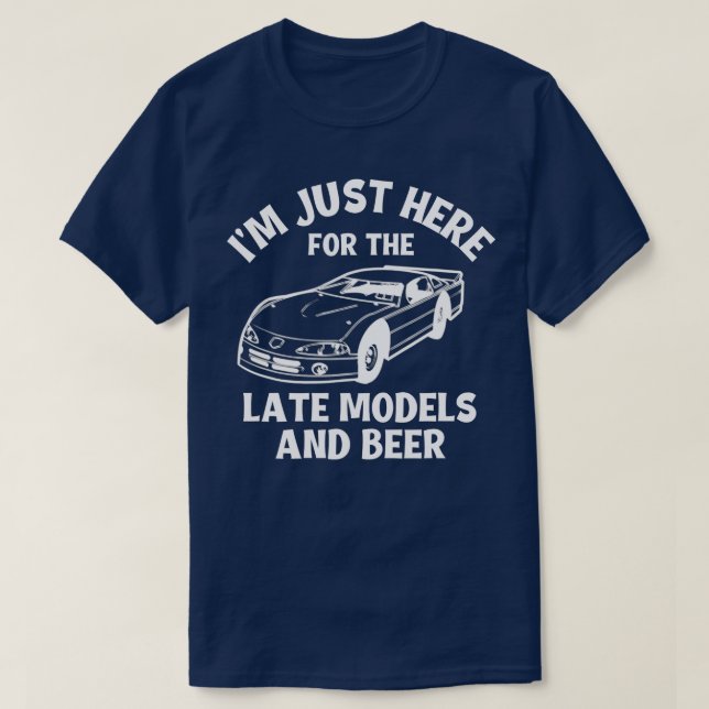 Late Model Dirt rack Racing Stock Car Racing Sayin T-Shirt (Design Front)