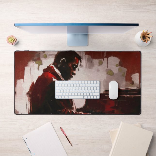 Late night bar pianist desk mat (Office 1)