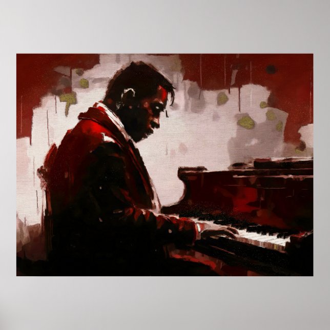 Late night bar pianist poster (Front)