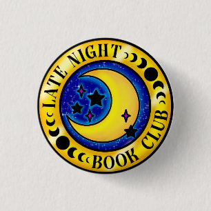 Late Night Book Club Badge Button