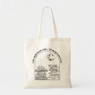 Late Night Book Club Tote Bag