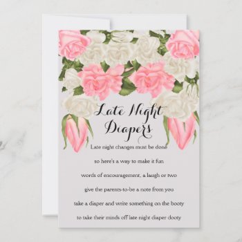 Late Night Diaper Game Cards by ForeverAndEverAfter at Zazzle