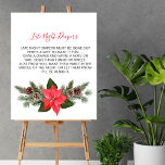 Late Night Diaper Game Winter Christmas Poinsettia Poster<br><div class="desc">Late night diaper poster a popular baby shower activity. Easily edit the text, color, size to make it uniquely yours. We also have coordinating and matching stationery and party goods under Christmas Winter Baby Shower collection bundle up with napkins, plates, favor tags, invitations, thank you cards, welcome signs, backdrop banner,...</div>