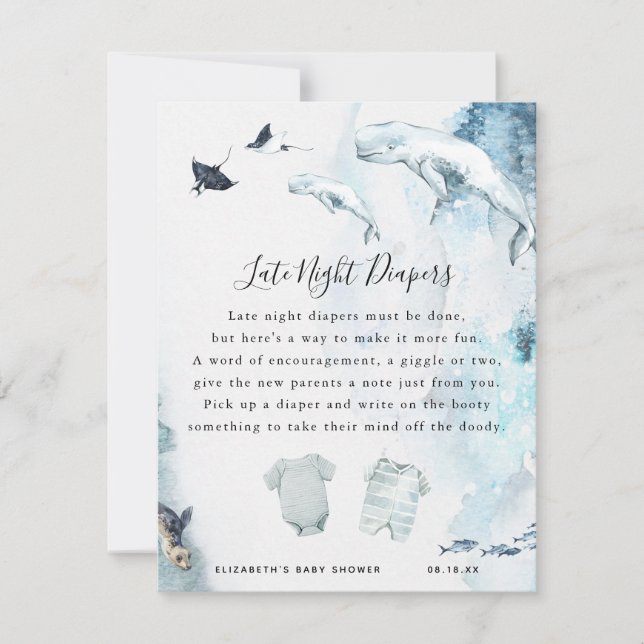 Late Night Diapers | Baby Shower Game (Front)