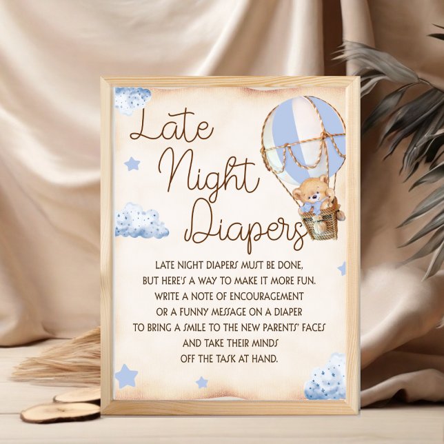 Late Night Diapers Baby Shower Game Sign (Creator Uploaded)