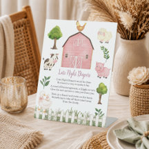 Late Night Diapers Farm Animals Baby Shower