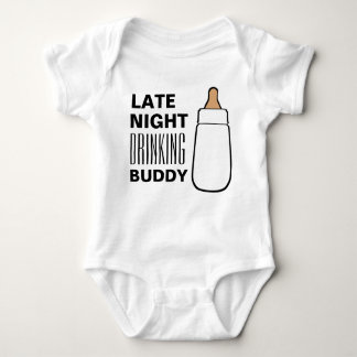 Late Night Drinking Bud bottle baby shirt bodysuit