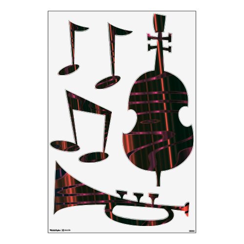 Late Night Jazz Abstract Music Wall Decals