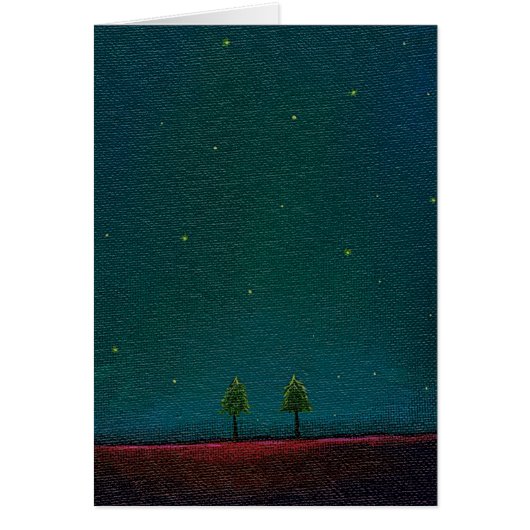 Late Night Meeting dark starry sky nature tree art (Front)