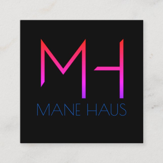 Late Night Miami Square Business Card (Front)