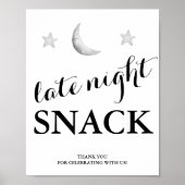 Late night Snack wedding sign Poster | Zazzle