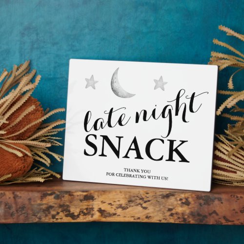 Late night Snack wedding sign Tabletop Plaque