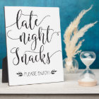 Late Night Snacks Favor Sign