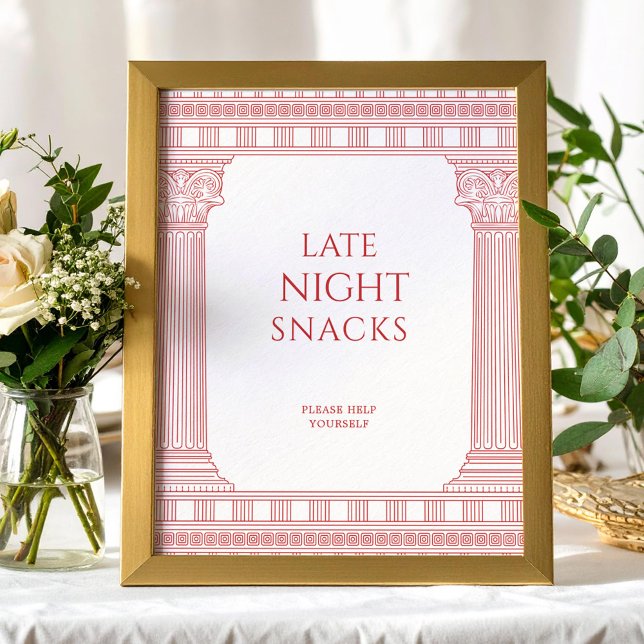 Late night snacks sign for goddess party (Creator Uploaded)