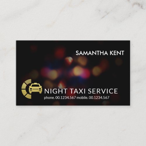 Late Night Traffic Lights Night Shift Taxi Driver Business Card