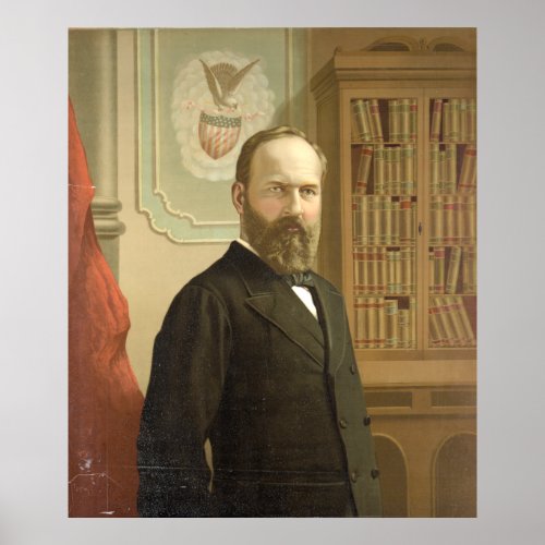 Late President James A Garfield By GF Gilman Poster