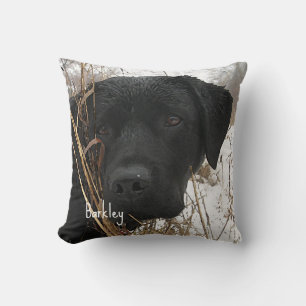 Late Season Hunt - Black Lab - Labrador Throw Pillow