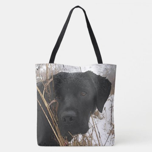 Late Season Hunt _ Black Lab _ Labrador Tote Bag