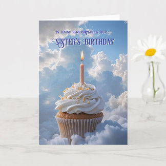 Late Sister Birthday Remembrance Heavenly Card