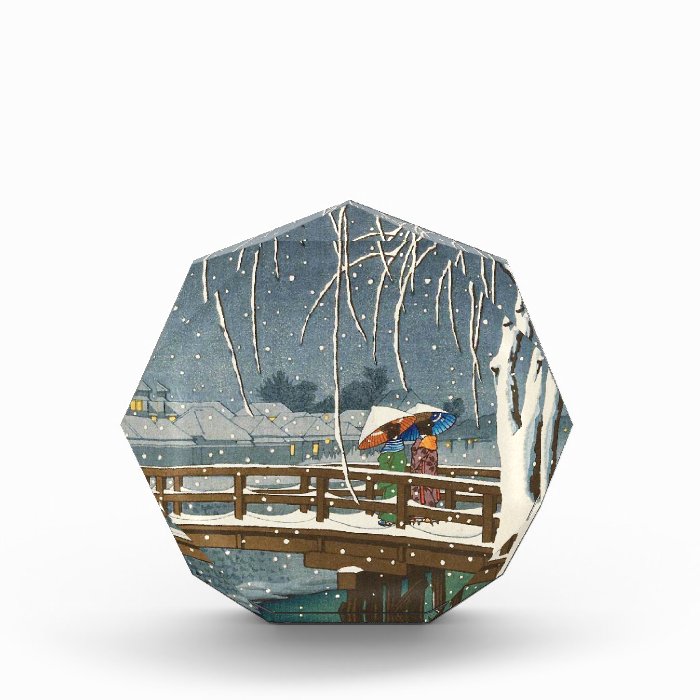Late Snow Along Edo River hasui kawase winter art Award