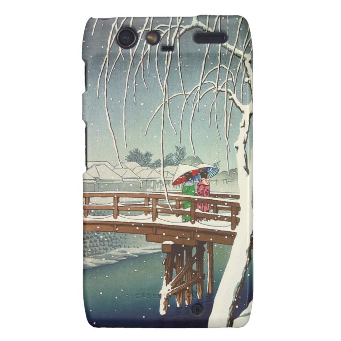 Late Snow Along Edo River Hasui Kawase winter art Droid RAZR Covers