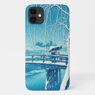 Late Snow Along Edo River hasui kawase winter art Case-Mate iPhone Case