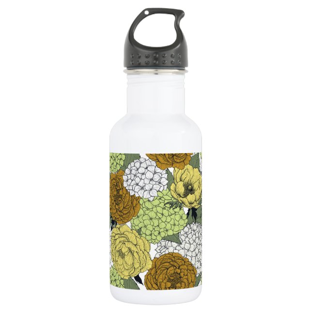 Late spring garden 2 stainless steel water bottle (Front)