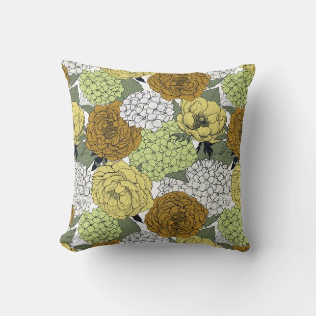 Late spring garden 2 throw pillow (Front)