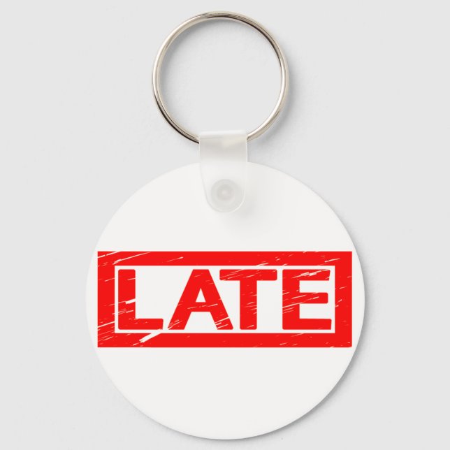 Late Stamp Keychain (Front)