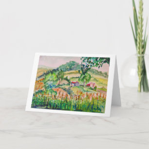 Late summer backcountry corn & farm-Simpler Times Thank You Card