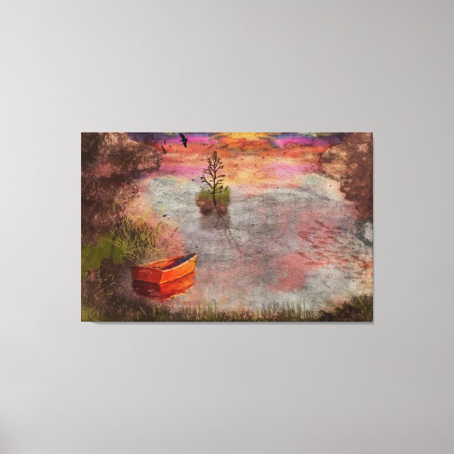 Late Summer Eve in Lambshire Cove Canvas Print (Front)