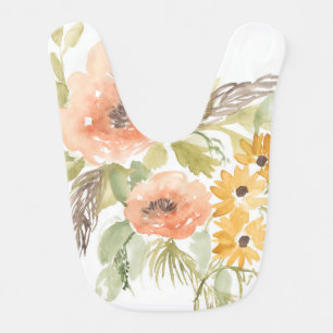 Late Summer Flowers I Baby Bib