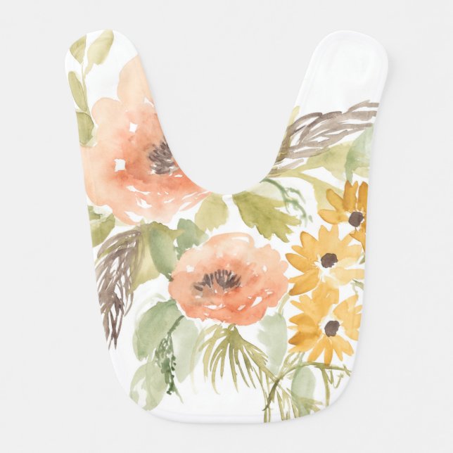 Late Summer Flowers I Baby Bib (Front)