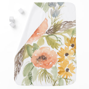 Late Summer Flowers I Baby Blanket